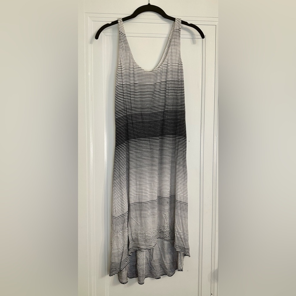 Small Matty M Black and White Stripe Dress
